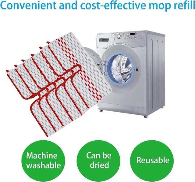 Alt view image 5 of 6 - 6 Pack Replace Mop Pads for Promist Max Microfiber Spray Mop Refill, Washable Reusable Replace Spray Mop Pad Head