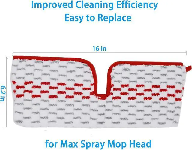 Alt view image 6 of 6 - 6 Pack Replace Mop Pads for Promist Max Microfiber Spray Mop Refill, Washable Reusable Replace Spray Mop Pad Head