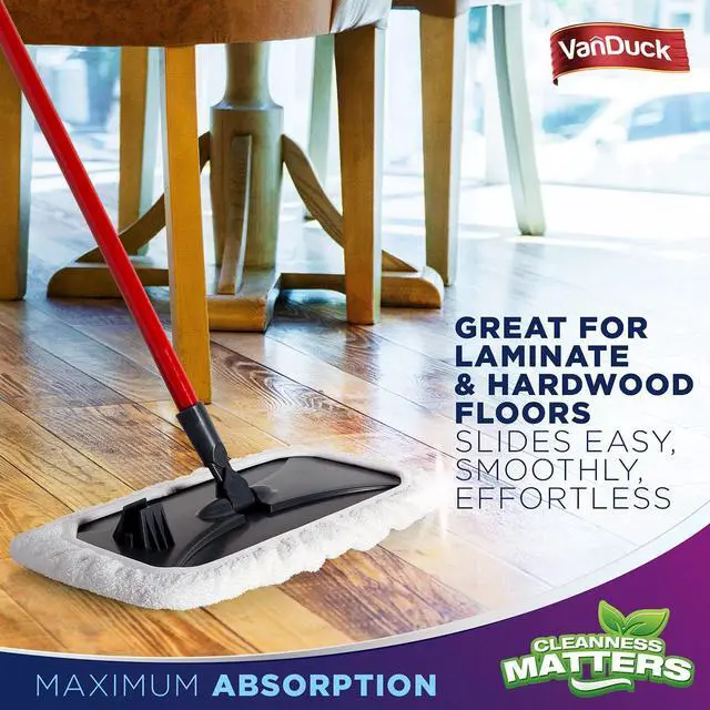 Alt view image 4 of 7 - VanDuck 100% Cotton Terry Cloth Mop Pads 15x8 Inch 6-Pack (Handle is Not Included)