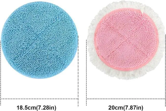 Alt view image 6 of 6 - Electric Mop Pads for Floor Cleaning - 6 Pack Electric Spin Mop Pads for Floor Cleaning - 7.28inch Spin Replacement Mop Pads