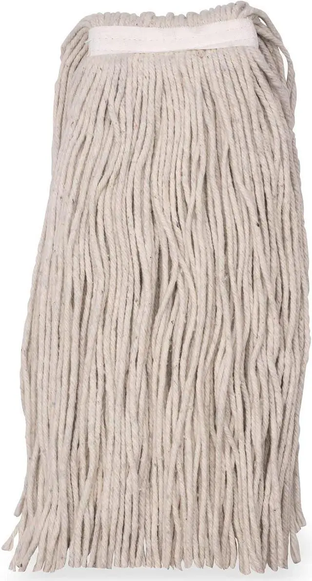 Main image of SPARTA Flo-Pac Cotton Mop Head, Cut-End, Narrow Band with White Band for Organized Cleaning, 36 Inches, Tan, (Pack of 12)