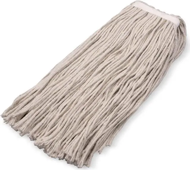 Alt view image 2 of 3 - SPARTA Flo-Pac Cotton Mop Head, Cut-End, Narrow Band with White Band for Organized Cleaning, 36 Inches, Tan, (Pack of 12)