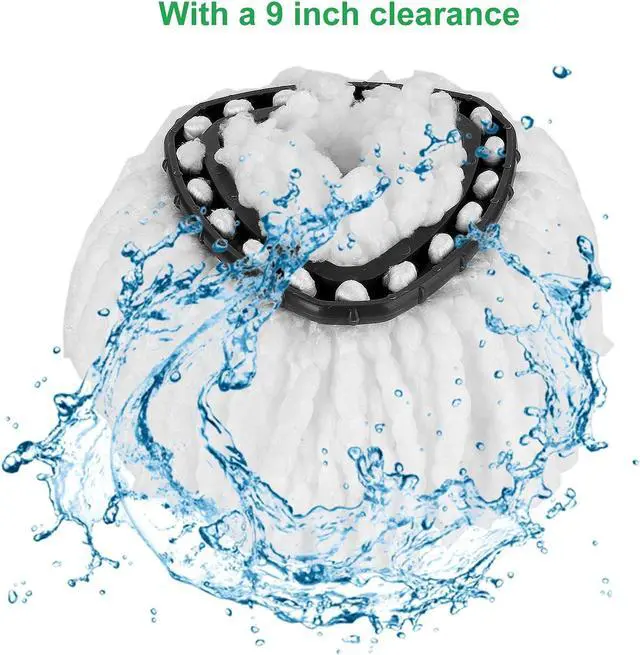 Alt view image 2 of 7 - 12Pack Spin Mop Heads Replacements, Easy Cleaning Microfiber Mop Refills, 360 Degree Spin Mop Replacement Heads, Easy Wring Spin Mop Refill for All Hard Surfaced Floors