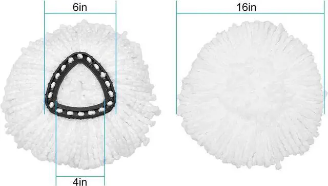 Alt view image 3 of 7 - 12Pack Spin Mop Heads Replacements, Easy Cleaning Microfiber Mop Refills, 360 Degree Spin Mop Replacement Heads, Easy Wring Spin Mop Refill for All Hard Surfaced Floors