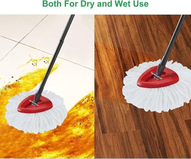 Alt view image 4 of 7 - 12Pack Spin Mop Heads Replacements, Easy Cleaning Microfiber Mop Refills, 360 Degree Spin Mop Replacement Heads, Easy Wring Spin Mop Refill for All Hard Surfaced Floors