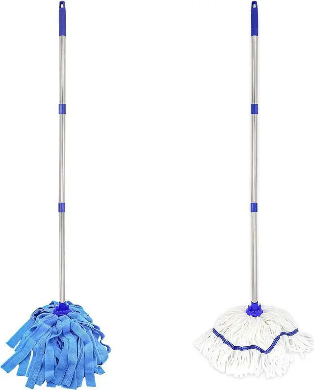 Alt view image 3 of 7 - Mop, One Mop Handle with Two Microfiber Mop Heads (1 Handle & 2 Mop Heads)