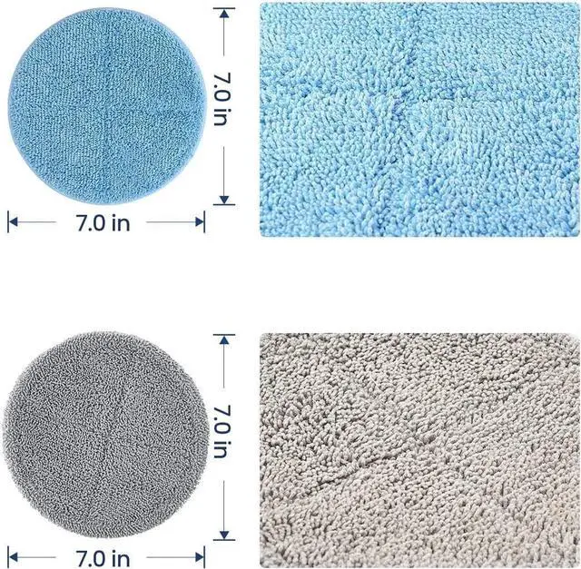 Alt view image 2 of 5 - iDOO Mop Pads Replacement for iDOO iD-EM002-N1 Cordless Electric Mop, Washable and Reusable Microfiber Mop Heads