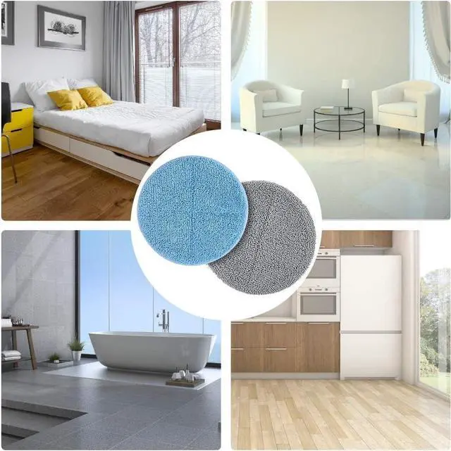Alt view image 5 of 5 - iDOO Mop Pads Replacement for iDOO iD-EM002-N1 Cordless Electric Mop, Washable and Reusable Microfiber Mop Heads