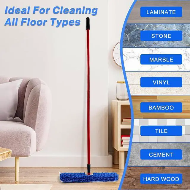 Alt view image 2 of 7 - Mop Refill Heads Compatible with 0 Cedar Dual-Action Flip Mop,Microfiber Replacement Mop Heads for Dry/Wet Use, Washable& Reusable for All Floor Cleaning(3 Pack)