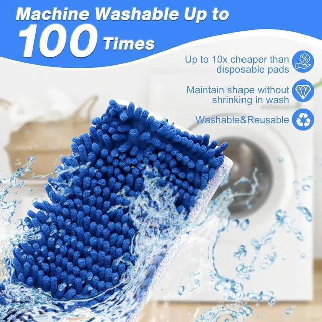 Alt view image 3 of 7 - Mop Refill Heads Compatible with 0 Cedar Dual-Action Flip Mop,Microfiber Replacement Mop Heads for Dry/Wet Use, Washable& Reusable for All Floor Cleaning(3 Pack)