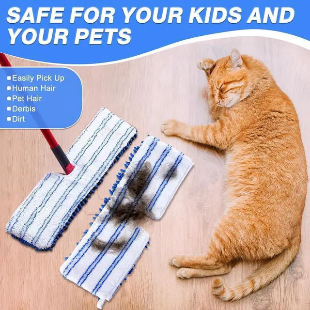 Alt view image 7 of 7 - Mop Refill Heads Compatible with 0 Cedar Dual-Action Flip Mop,Microfiber Replacement Mop Heads for Dry/Wet Use, Washable& Reusable for All Floor Cleaning(3 Pack)
