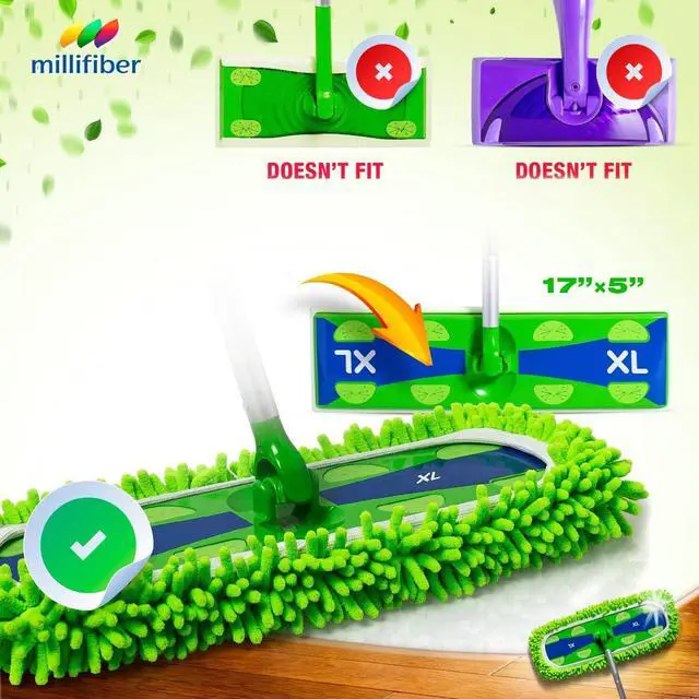 Alt view image 2 of 4 - X-Large Dust Mop Refill for Swiffer XL Mop (4 Pack) - Microfiber Pet Heavy Duty Dry Refills - Reusable Mop Pad (Mop is Not Included)