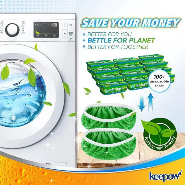 Alt view image 3 of 7 - KEEPOW Reusable Wet Pads Compatible with Swiffer Sweeper Mop, Dry Sweeping Cloths, Washable Microfiber Wet Mopping Cloth Refills for Surface/Hardwood Floor Cleaning, 8 Pack (Mop is Not Included)