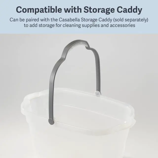 Alt view image 6 of 6 - Casabella Plastic Rectangular Cleaning Bucket with Handle, Clear, 4 Gallon