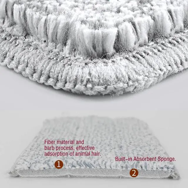 Alt view image 4 of 6 - YOUSHANGJIA Microfiber Mop Pads 24 inch mop Pads Replacement Kit 6 Pack Reusable Mop Head Wet Dry Mops Refill Fit for Most Flat Mop Frame
