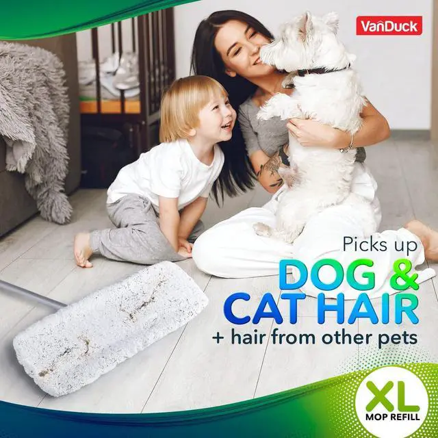 Alt view image 5 of 7 - VanDuck Extra Large Cotton Mop Pads Compatible with Swiffer XL Mop - X-Large Wet and Dry Pads Refill, 4-Pack (Handle is Not Included)