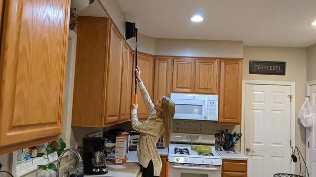 Alt view image 7 of 7 - JEHONN Broom and Dustpan Set for Home, Long Handle Lightweight 180 Degree Rotating Broom Set Indoor, Upright Standing Dust Pan with Comb Teeth, Store Sweep Set for Room Kitchen Office Lobby