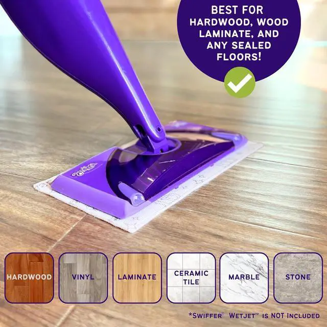 Alt view image 5 of 6 - 48 Pack Premium Microfiber Replacement Pads for Swiffer WetJet - Super Absorbent, Lint-Free, Durable-11"x5.5", Perfect Fit Swiffer WetJet Mop - Safe on Hardwood, Tile, Vinyl