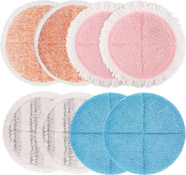 Main image of Electric Mop Pads, 7.28in Round Replacement Mop Pads, Spin Mop Pads for Floor Cleaning (8 Pack)