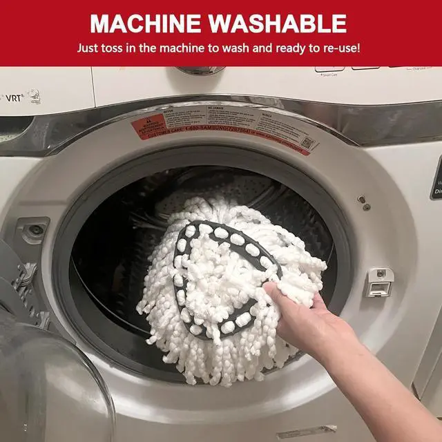 Alt view image 6 of 7 - O-Ceda Easy Wrin Spin Mop Replacement - 8 Pack Microfiber Spin Mop Heads, Easy Cleaning Refills