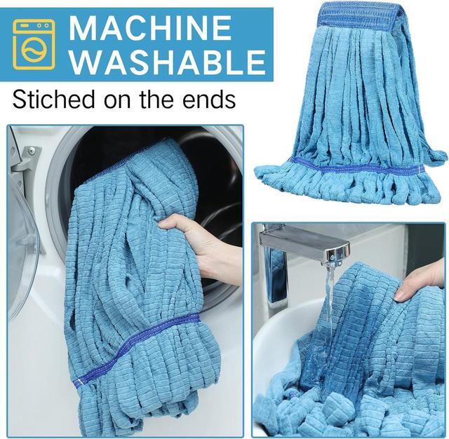 Alt view image 7 of 7 - Lallisa 10 Pcs Commercial Mop Head Replacement Tube Microfiber Mop Heads for Floor Cleaning Industrial Mop Heads Looped End Wet Mop Head Refill for Home Commercial Industrial Use (Blue,18 oz)