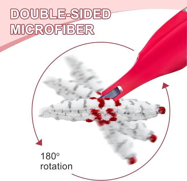 Alt view image 2 of 7 - Spray Mop Pads Compatible with Promist Max Spray Mop, Reusable Spray Mop Refills for Ocedar Promist Max Microfiber Spray Mop, Double Sided Usable Mop Pads for Dry Wet Floor Cleaning (6 Pack Red)