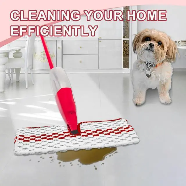 Alt view image 7 of 7 - Spray Mop Pads Compatible with Promist Max Spray Mop, Reusable Spray Mop Refills for Ocedar Promist Max Microfiber Spray Mop, Double Sided Usable Mop Pads for Dry Wet Floor Cleaning (6 Pack Red)