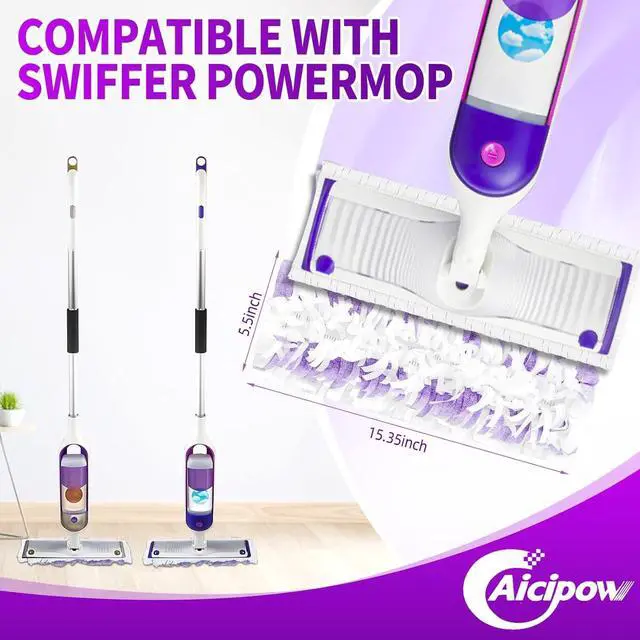 Alt view image 2 of 7 - 25 Count Disposable Mop Pads for Swiffer Power Mop, Replacement for Swiffer Mopping Pads Refills Compatible with Swiffer Power Mop Pads, Multi-Surface Mop and PowerMop Wood Mop Floor Cleaning