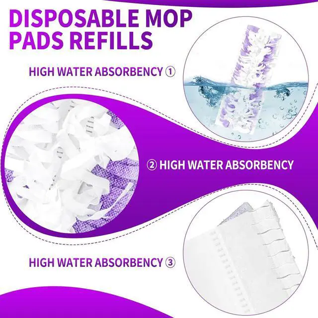Alt view image 7 of 7 - 25 Count Disposable Mop Pads for Swiffer Power Mop, Replacement for Swiffer Mopping Pads Refills Compatible with Swiffer Power Mop Pads, Multi-Surface Mop and PowerMop Wood Mop Floor Cleaning