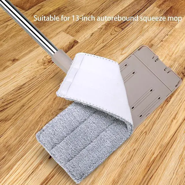 Alt view image 2 of 6 - Microfiber Flat Mop Pads (8-Pack Refill13 X 4.9) for 13 Flat Mop, Washable and Reusable for Floor Cleaning, Replacement Mop Pads for 13-inch Flat Mop