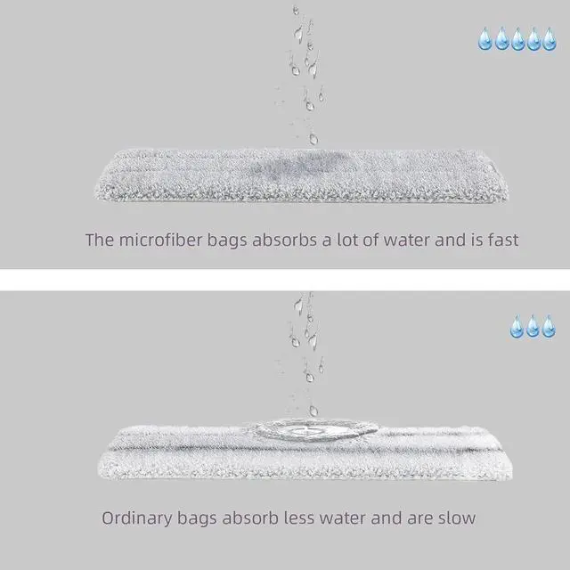 Alt view image 6 of 6 - Microfiber Flat Mop Pads (8-Pack Refill13 X 4.9) for 13 Flat Mop, Washable and Reusable for Floor Cleaning, Replacement Mop Pads for 13-inch Flat Mop