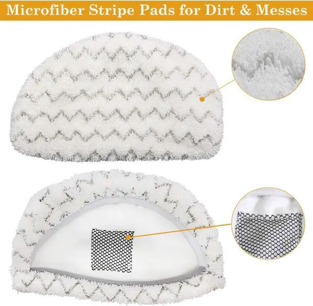 Alt view image 2 of 7 - 10 Pack Replacement Steam Mop Pads for Bissell Powerfresh Steam Mop 1940 1440 1544 1806 2075 Series, Model 19402 19404 19408 19409 1940a 1940f 1940q 1940t 1940w B0006 B0017, Washable Cleaning Pads