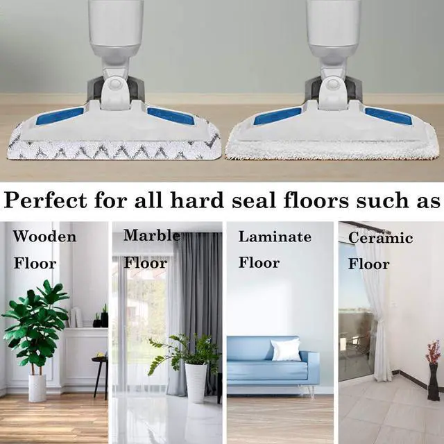 Alt view image 5 of 7 - 10 Pack Replacement Steam Mop Pads for Bissell Powerfresh Steam Mop 1940 1440 1544 1806 2075 Series, Model 19402 19404 19408 19409 1940a 1940f 1940q 1940t 1940w B0006 B0017, Washable Cleaning Pads