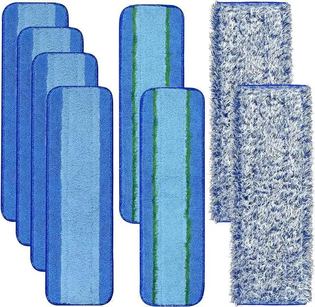 Main image of 8 Pack Microfiber Cleaning Pad for Bona Mop Hardwood & Hard Surface Floors Dry and Wet Floor Cleaning - Includes 4 Microfiber Cleaning Pad, 2 Deep Clean Pads and 2 Dusting Pad - Dual Zone Cleaning