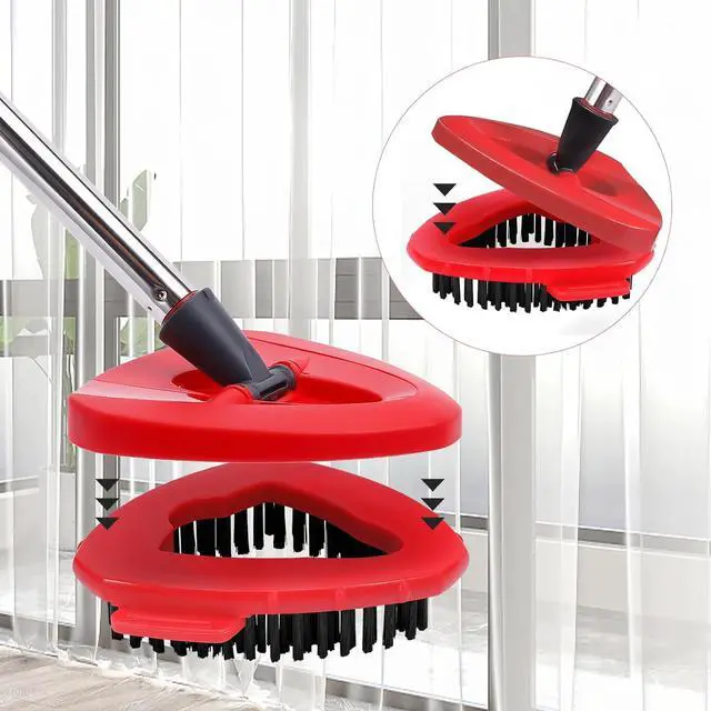 Alt view image 6 of 7 - Mop Replacement Heads 6 Pcs & 2 Scrub Brushes Combo for Ocedar Easywring 1-Tank System,Microfiber Spin Mop Replacement Head,Machine Washable for Bathroom,Kitchen,Tub and Tile Cleaning