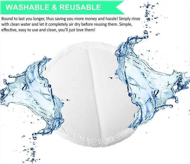 Alt view image 6 of 6 - Replacement Mop Pads for Compatible with Bis-Sell Spinwave 2124 2039A 2307 23157 20391 20399 - Hard Floor Mop Pads Kit (Included 4 Soft Pads+4 Scrubby Pads)