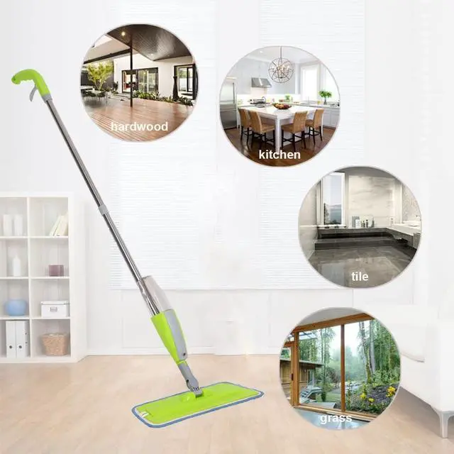 Alt view image 7 of 7 - 10 Pack Spray Mop Replacement Heads for Wet/Dry Mops, Reusable Microfiber Mop Pads Compatible with Bona Floor Care System - Blue
