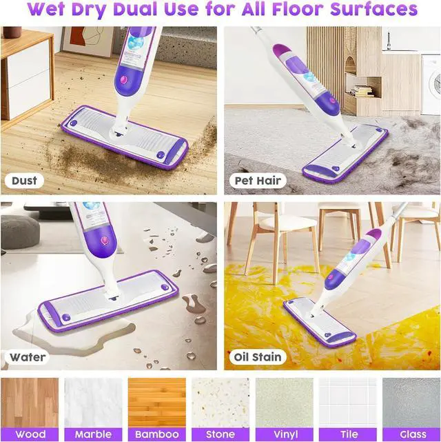 Alt view image 4 of 7 - 18 Pack Disposable Mop Pads for Swiffer PowerMop Multi-Surface Mop and Swiffer PowerMop Wood Mop, Reusable Mop Refill Pads Machine Washable Up to 100 Times for All Floor Surfaces