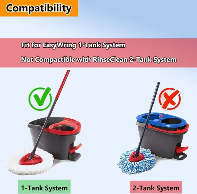 Alt view image 4 of 7 - 12Pack Spin Mop Replacement Heads,100% Microfiber Mop Head Replacement Compatible with Triangle Spin Mop, 360 Degree Spin Mop Refill for Easy House Cleaning Floor Mopping
