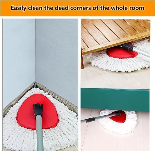 Alt view image 6 of 7 - 12Pack Spin Mop Replacement Heads,100% Microfiber Mop Head Replacement Compatible with Triangle Spin Mop, 360 Degree Spin Mop Refill for Easy House Cleaning Floor Mopping