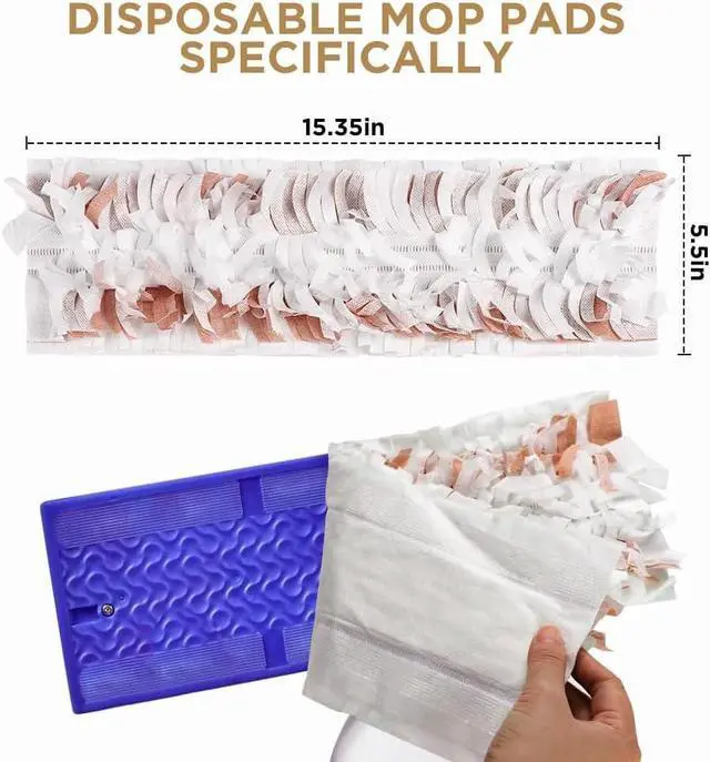 Alt view image 2 of 5 - Disposable Mop Pads for S.wiff.er PowerMop Wood Mopping Pad Refills - 20 Pack | Wood Floor Cleaning Pads | Absorb and Lock Dirt | Safe on Finished Floors