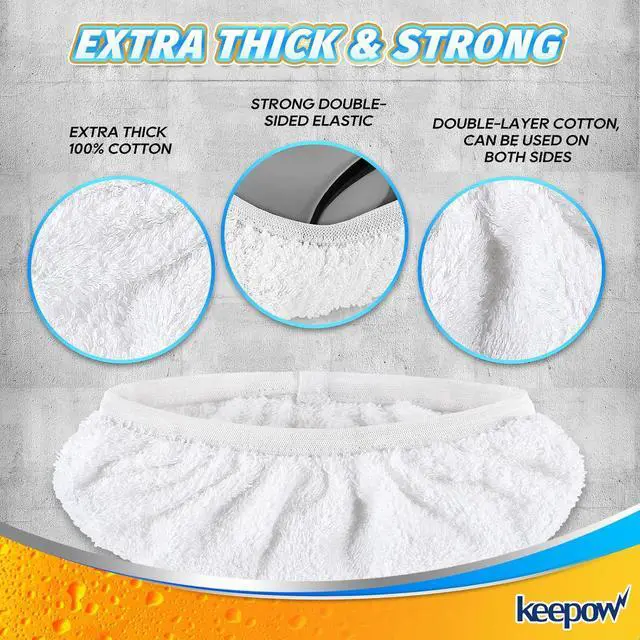 Alt view image 4 of 7 - KEEPOW Reusable Mop Pads Compatible with O Cedar Hardwood Floor'N More Microfiber Mop, Mop Refill Heads Replacements for Wet and Dry Use, 15x8 Inch, 6 Pack