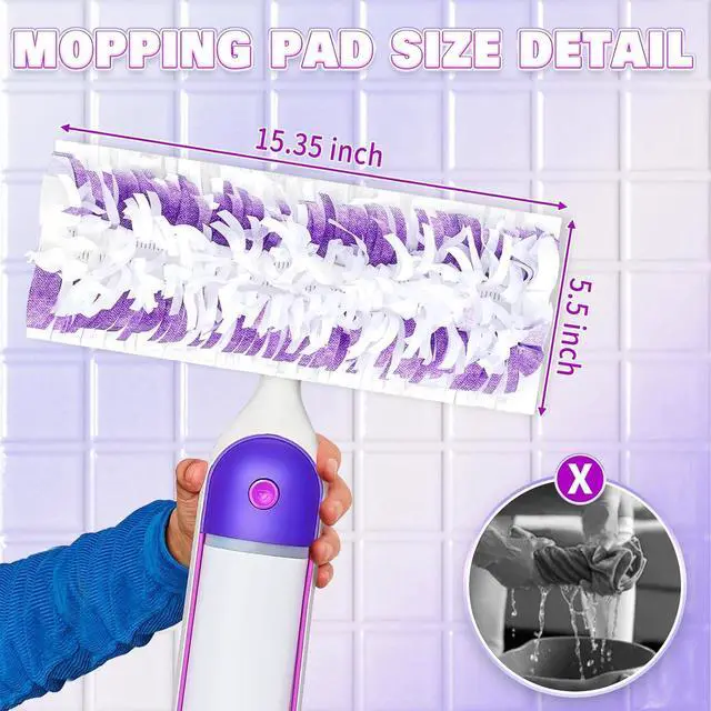 Alt view image 2 of 7 - Disposable Mopping Pad Refills Compatible with Swiffer Power Mop Pads Multi-Surface for Floor Cleaning Replacement for Swiffer Mop Pads,25 Pack