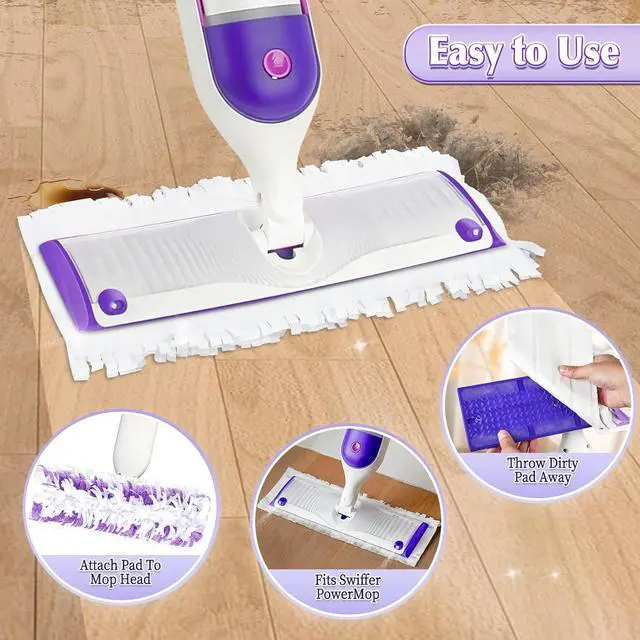 Alt view image 5 of 7 - Disposable Mopping Pad Refills Compatible with Swiffer Power Mop Pads Multi-Surface for Floor Cleaning Replacement for Swiffer Mop Pads,25 Pack