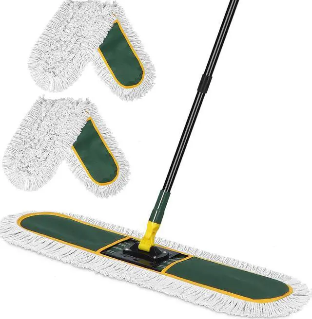 Main image of 36" Commercial Dust Mop for Floor Cleaning with Replacement Mop Pads, Heavy Duty Industrial Large Floor Wet Dry Mop for Cleaning Office Garage Hardwood Warehouse Factory Mall