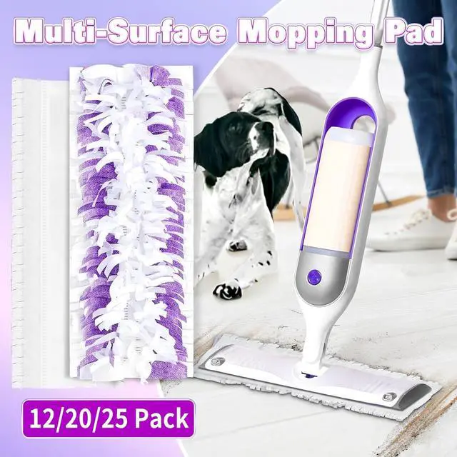 Alt view image 7 of 7 - Disposable Mopping Pad Refills Compatible with Swiffer Power Mop Pads Multi-Surface for Floor Cleaning Replacement for Swiffer Mop Pads,25 Pack