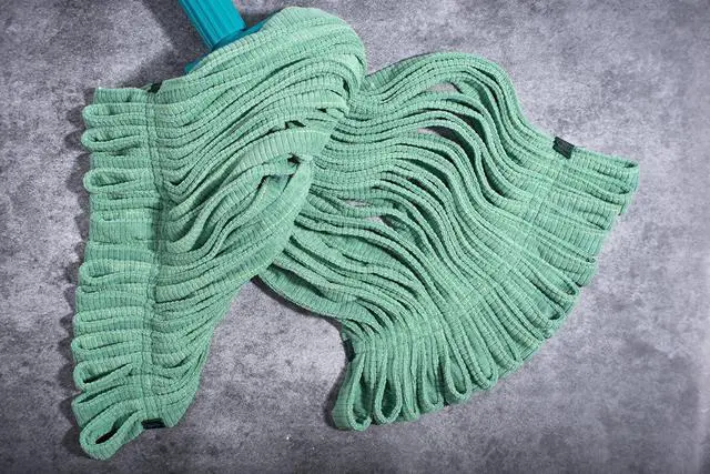 Alt view image 6 of 7 - 18" Large Microfiber Wet Mop Head Replacement Pack of 2 | for Commercial and Industrial Use (Green)