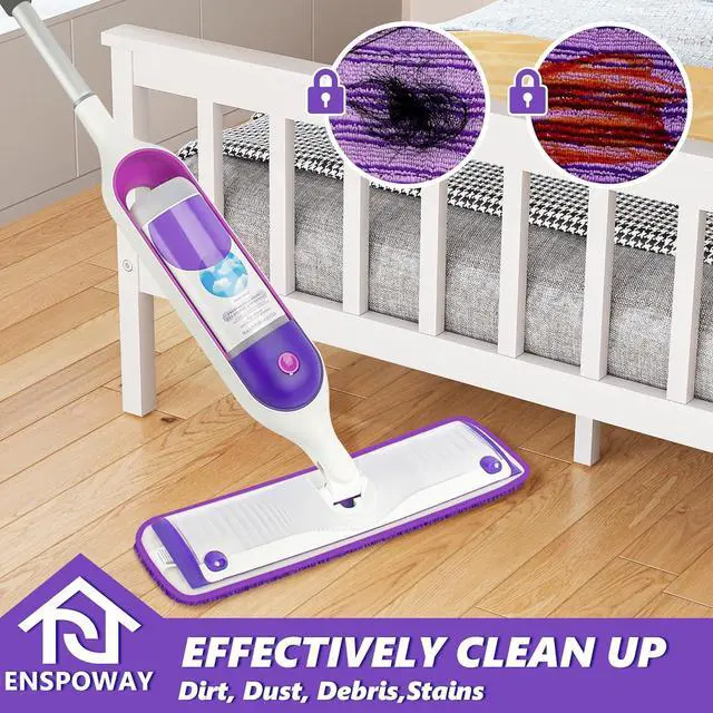 Alt view image 4 of 5 - Reusable Mop Refills Pads for Swiffer PowerMop, 8 Pack Power Mop Refill Pads Microfiber Power Mop Pads Washable 15 Wet Pads Mopping Cloths for Multi-Surface & All Types of Floors, Purple