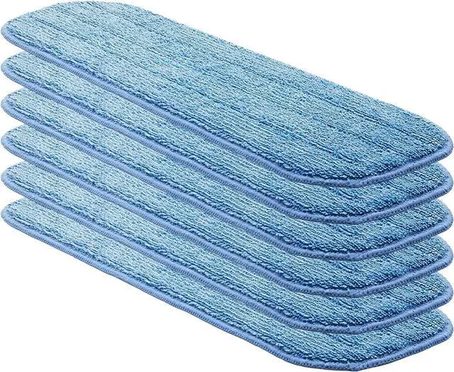 Main image of Replacement Washable Microfiber Absorbing Mop Head - Compatible with E-Cloth Deep Clean Mop Head, Wet & Dry Cleaning Cloth Refills for All Hard-Floor (Blue) 6Pack