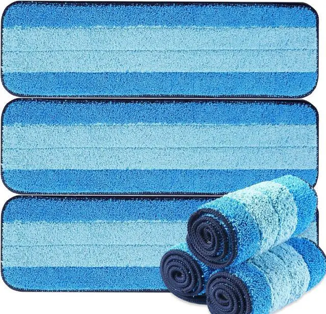 Main image of 6 Pack Microfiber Cleaning Pads for Bona Mop, Safe for Hardwood and Hard-Surface Floors, Reusable Microfiber Mop Pads for 18 Inch Mop, No Residue, Super-Absorbent, Over 500 Machine Washes